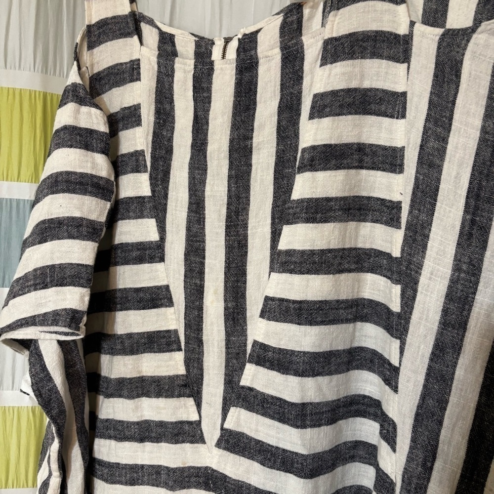 Soft Surroundings Sunset Striped Cold Shoulder Linen Tunic Sz 2X - Picture 9 of 11
